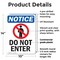 Signmission Do Not Enter OSHA Notice Sign, Plastic, 10in W x 14in L, 2PK OS-2PACK-NS-P-1014-V-11219 - alternate 2